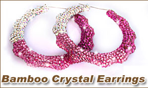 Bamboo Crystal Earrings