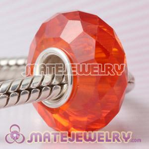2010 Latest CZ Silver cubic zirconia red beads fit European