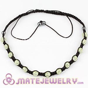 Fashion Sambarla Style Necklace with green Crystal alloy beads and Hematite