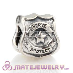 Authentic 925 Sterling Silver SERVE PROTECT Charm Bead Fit European Largehole Jewelry bracelet