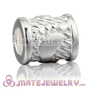 Shiny 925 Sterling Silver Footprint charm Bead fits European bracelet