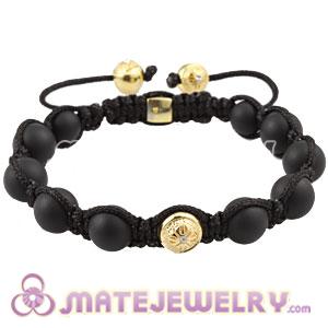 Black Onyx Gold Plated Sterling Silver Beads with Stone Sambarla Inspired Bracelet