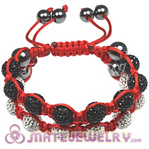 Fashion Handmade Tresor Bracelets with pave Czech Crystal and Hematite beads 