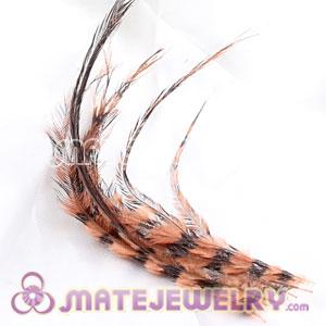 Wholesale Brown Thin Striped Brown Grizzly Bird Feather Hair Extension 