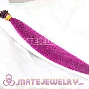 Wholesale Striped Synthetic Pink Feather Hair Extension