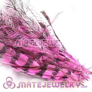 Wholesale Magenta Thin Striped Grizzly Bird Feather Hair Extension 