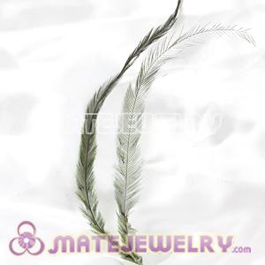 Wholesale Green Thin Striped Grizzly Bird Feather Hair Extension 