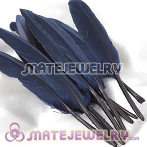 Ink Blue Goose Satinette Wing Feather Hair Extensions