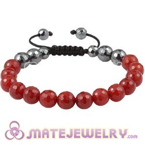 Fashion Tresor Men Bracelet With Faceted Agate And Hematite 