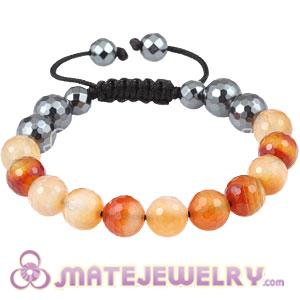 Fashion Tresor Bracelet With Faceted Agate And Hematite 