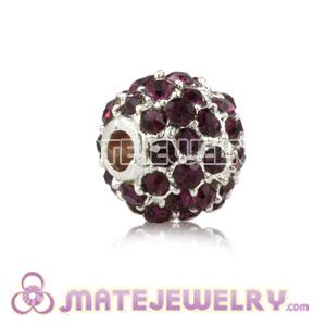 8mm Handmade Alloy Beads With Champagne Crystal
