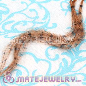 Wholesale Grizzly Striped Ostrich Plumes Trim Feather Hair Extensions 