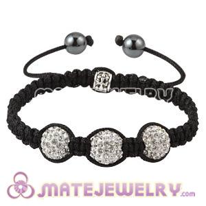 Sambarla Inspired White Crystal Macrame Friendship Bracelets 
