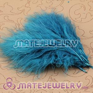 Wholesale Natural Green Fluffy Short Rooster Feather Hair Extensions 