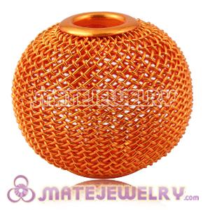 30mm Lagrge Basketball Wives Earrings Orange Mesh Balls Beads 