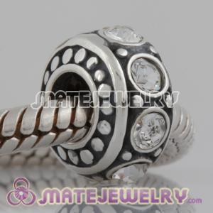 Largehole Jewelry designer silver and Cystal Stone beads
