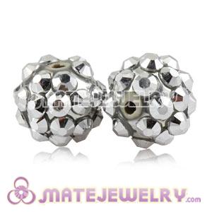Wholesale 10mm Silver Basketball Wives Resin Beads 