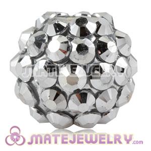 Wholesale 12mm Silver Basketball Wives Resin Beads 