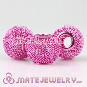 Wholesale 18mm Peach Basketball Wives Mesh Beads For Hoop Earrings 
