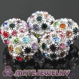 Wholesale 14mm Alloy Basketball Wives Crystal Earring Beads 