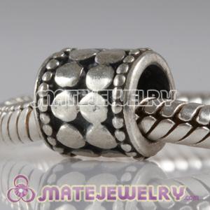 Antique silver beads fit European bracelet