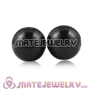 Wholesale 14mm Black Basketball Wives ABS Pearl Beads