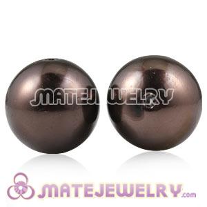 Wholesale 20mm Coffee Basketball Wives ABS Pearl Beads
