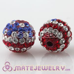 10mm Handmade Style Pave Czech Crystal The Old Glory Bead 