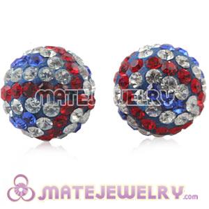 10mm Czech Crystal The Union Jack Beads Earrings Component Findings 