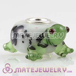 European Handmade Glass TERRY Turtle Beads In 925 Silver Single Core