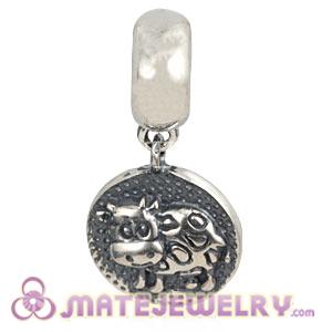 Sterling Silver Chinese Zodiac Ox Dangle Charm Bead Wholesale