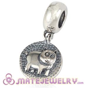 Sterling Silver Chinese Zodiac Pig Dangle Charm Bead Wholesale