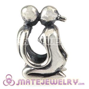 Sterling Silver European Lover Kissing Couple Love Charm Beads  