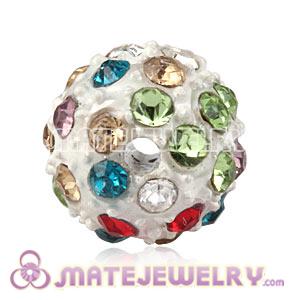 Wholesale 10mm Sambarla Style Handmade Pave Crystal Alloy Beads