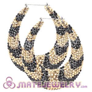 76X90mm Basketball Wives Bamboo Crystal Water Drop Earrings