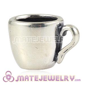 Wholesale European Sterling Silver Coffee Mug Charm Beads 
