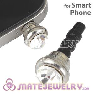 Anti Dust Earphone Jack Plug Accessory With Clear Crystal For Smart Phone 
