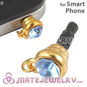 Wholesale Earphone Jack Plug Accessory With Blue Crystal For Smart Phone 