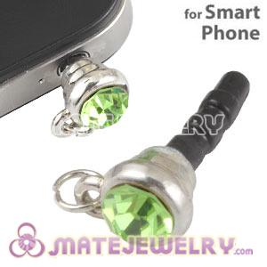Wholesale Earphone Jack Plug Accessory With Lime Crystal For Smart Phone 