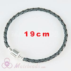 19cm gray European leather bracelet