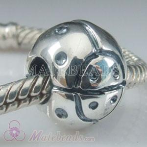 European Silver ladybird charm beads