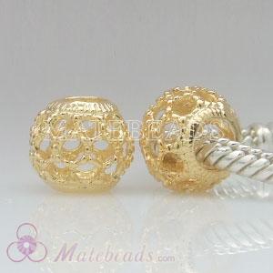 Latest design gold plated silver luxury circle beads