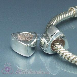 European sterling silver triangle beads