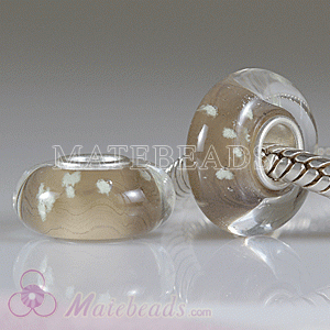 Environmental moonstone glass beads, glow in the dark European charm