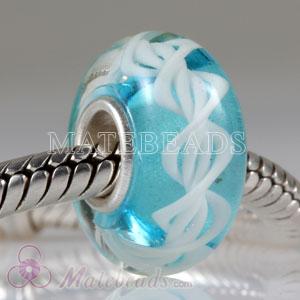 Environmental protection blue Lampwork art rope glass beads