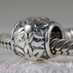 European sterling silver flower bead