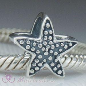Antique silver starfish charms