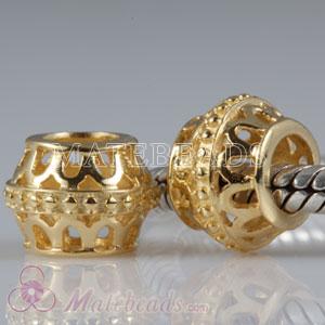European Gold plated Hollow bead