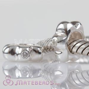 European spacer beads with crystal stone