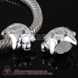 Beads in Sterling Silver European tortoise 